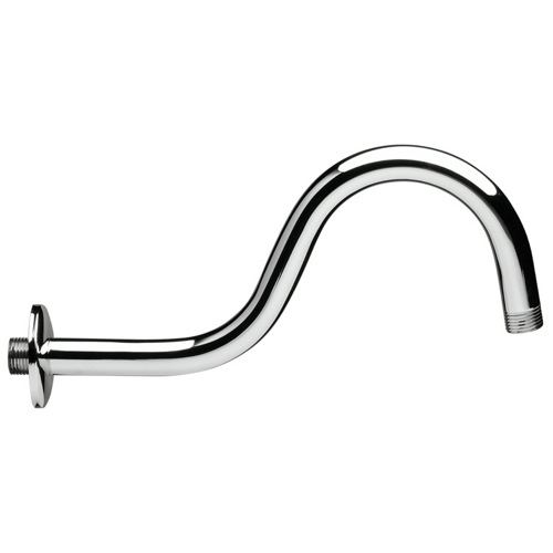 Unique Plated Brass Shower Arm With Wall Flange Remer 342SUS